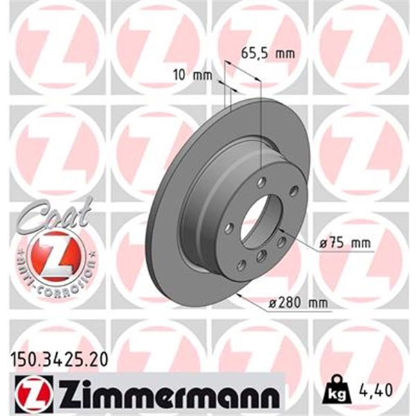 Zimmermann Bremsscheiben+Beläge vorne+hinten für BMW 1Er E81 E87 116I 116D