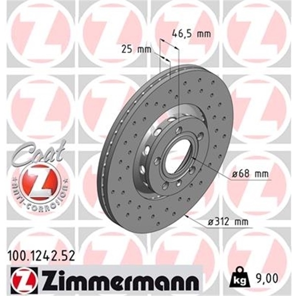 ZIMMERMANN BREMSE BREMSEN SPORT BREMSSCHEIBEN VORNE HINTEN SKODA SUPERB 3U4