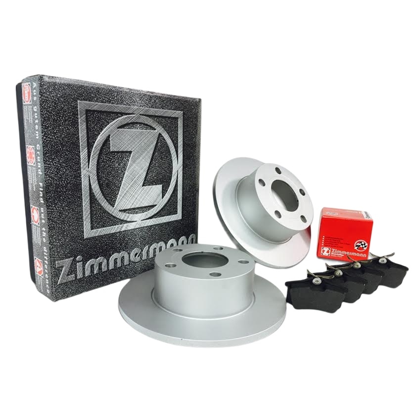 ZIMMERMANN BREMSE BREMSEN BREMSSCHEIBEN KIT BREMSBELÄGE BELÄGE HINTEN AUDI A6
