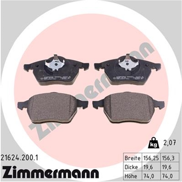 Zimmermann Sport Bremsscheiben + Beläge für AUDI A4 B5 für VW Passat 3B vorne