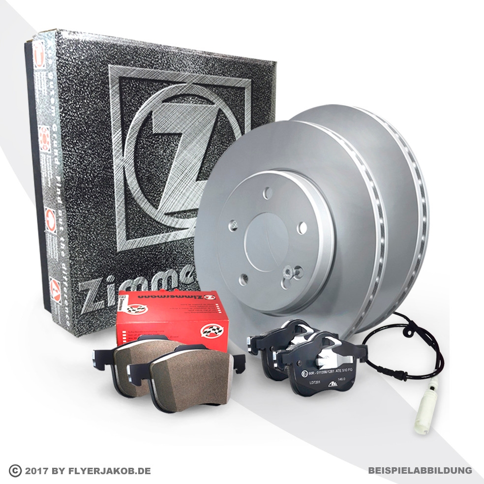 ZIMMERMANN BREMSEN BREMSSCHEIBEN BREMSBELÄGE BELÄGE VORNE AUDI A4 8D2 B5