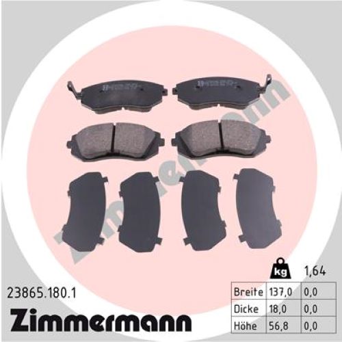Zimmermann Sport Bremsscheiben + Beläge Für Toyota Gt 86 Subaru Brz vorne