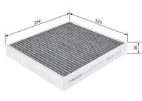 Bosch 1 987 435 502 Filter Innenraumluft für Audi Seat Skoda VW