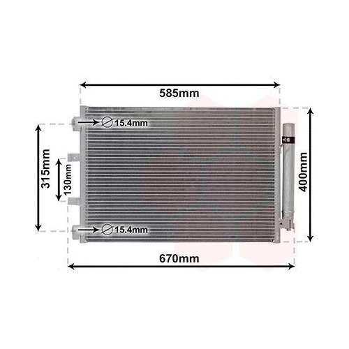 Van Wezel 18005487 Kondensator Klimaanlage für Ford