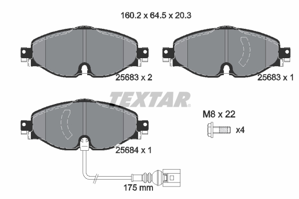 Textar Bremsen Bremsscheiben Beläge vorne 312 mm AUDI SEAT CUPRA VW PR 1ZA 1ZD