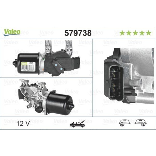 Valeo 579738 Wischermotor Vorne für Renault