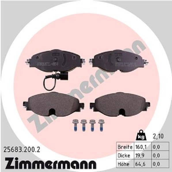 ZIMMERMANN BREMSSCHEIBEN + BELÄGE VORNE + HINTEN PASSAT B8 Variant (3G5, CB5)