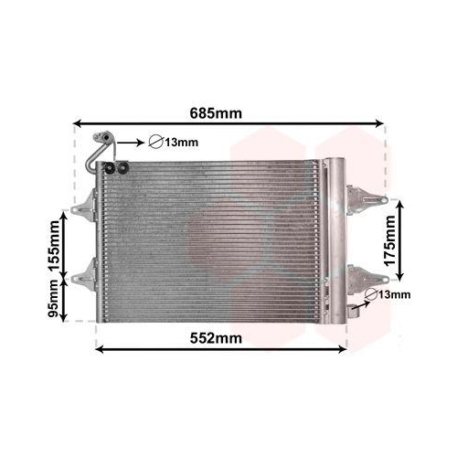 Van Wezel 76005007 Kondensator Klimaanlage für Seat Skoda VW