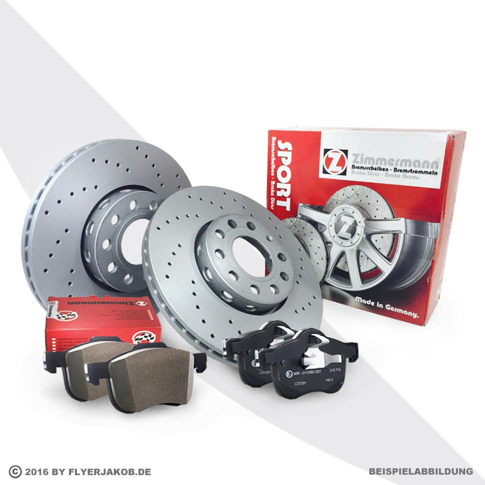 Zimmermann Sport Bremsscheiben Beläge Für Opel Astra G Zafira A 2.0 Opc vorne