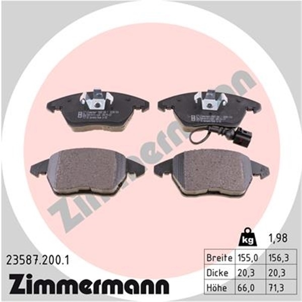 ZIMMERMANN SPORT BREMSE BREMSEN BREMSSCHEIBEN VORNE HINTEN VW GOLF 5 1K1 2.0 GTI