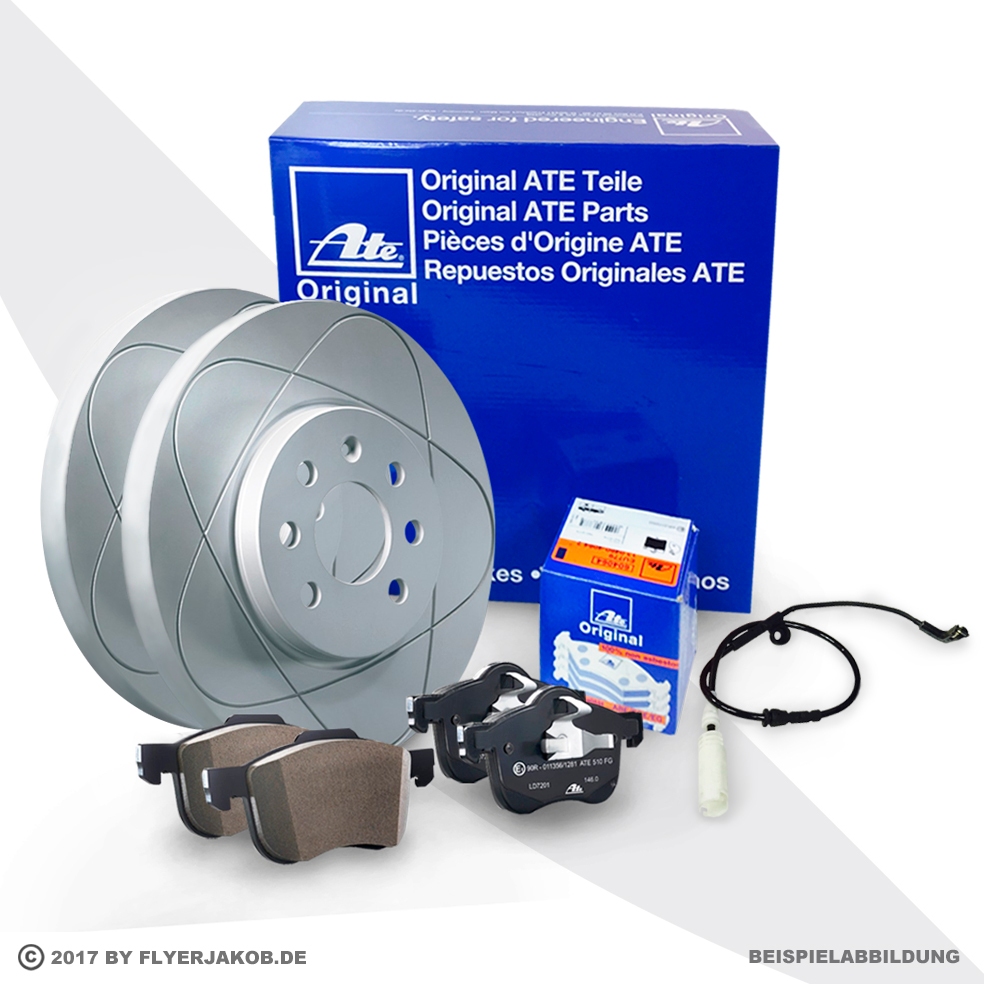 ATE POWERDISC SCHEIBEN+CERAMIC BELÄGE+WK HINTEN MERCEDES C-KLASSE W204 S204 C204