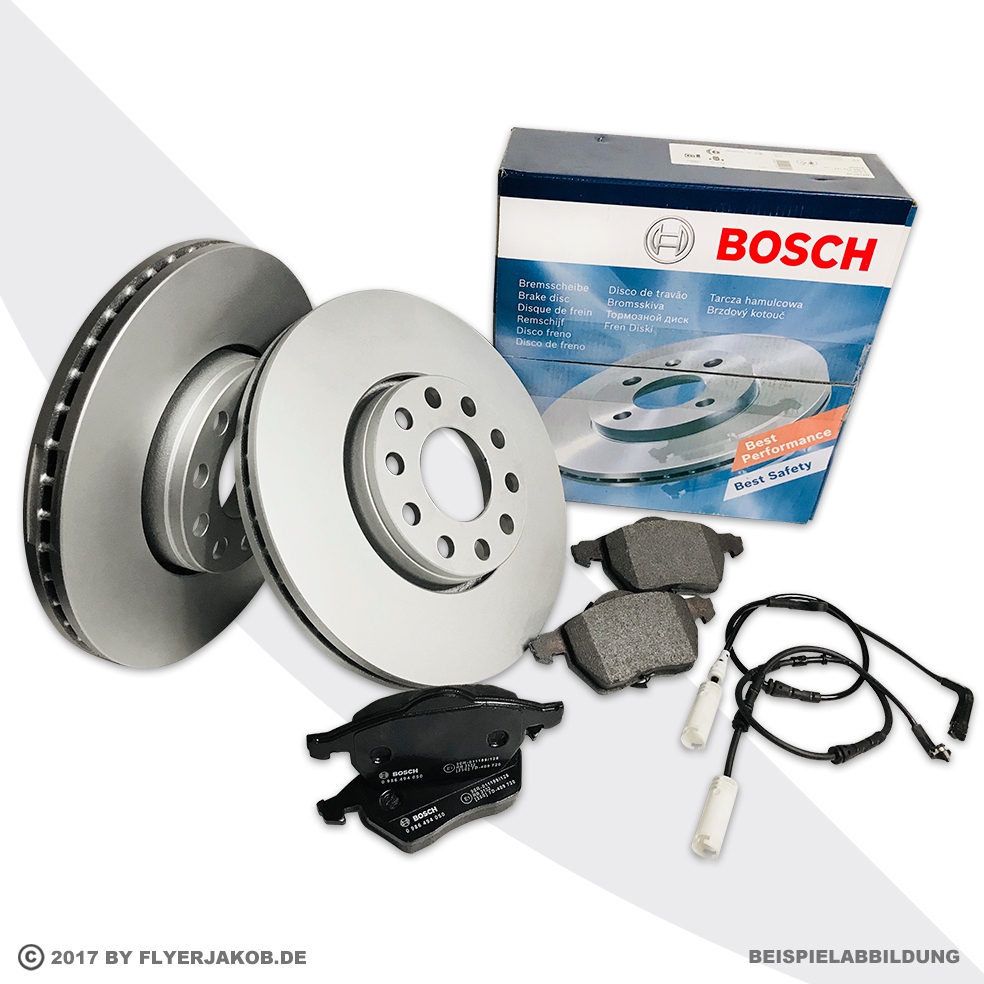 Bosch Bremsen Kit Bremsscheiben + Beläge + Wako Bmw F10 F11 F13 vorne