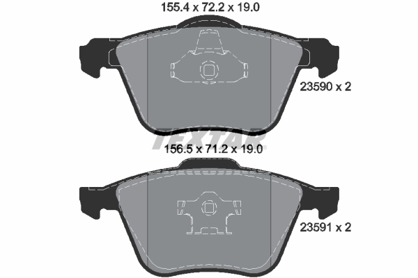 TEXTAR BREMSSCHEIBEN + BELÄGE VORNE für VOLVO S60 1 I + S80 1 I + V70 II 2