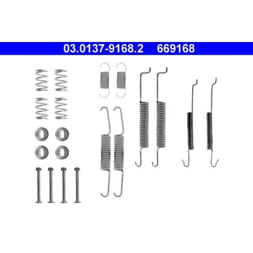 Ate 03.0137-9168.2 Zubehörsatz Bremsbacken Hinterachse für Seat Skoda Vag
