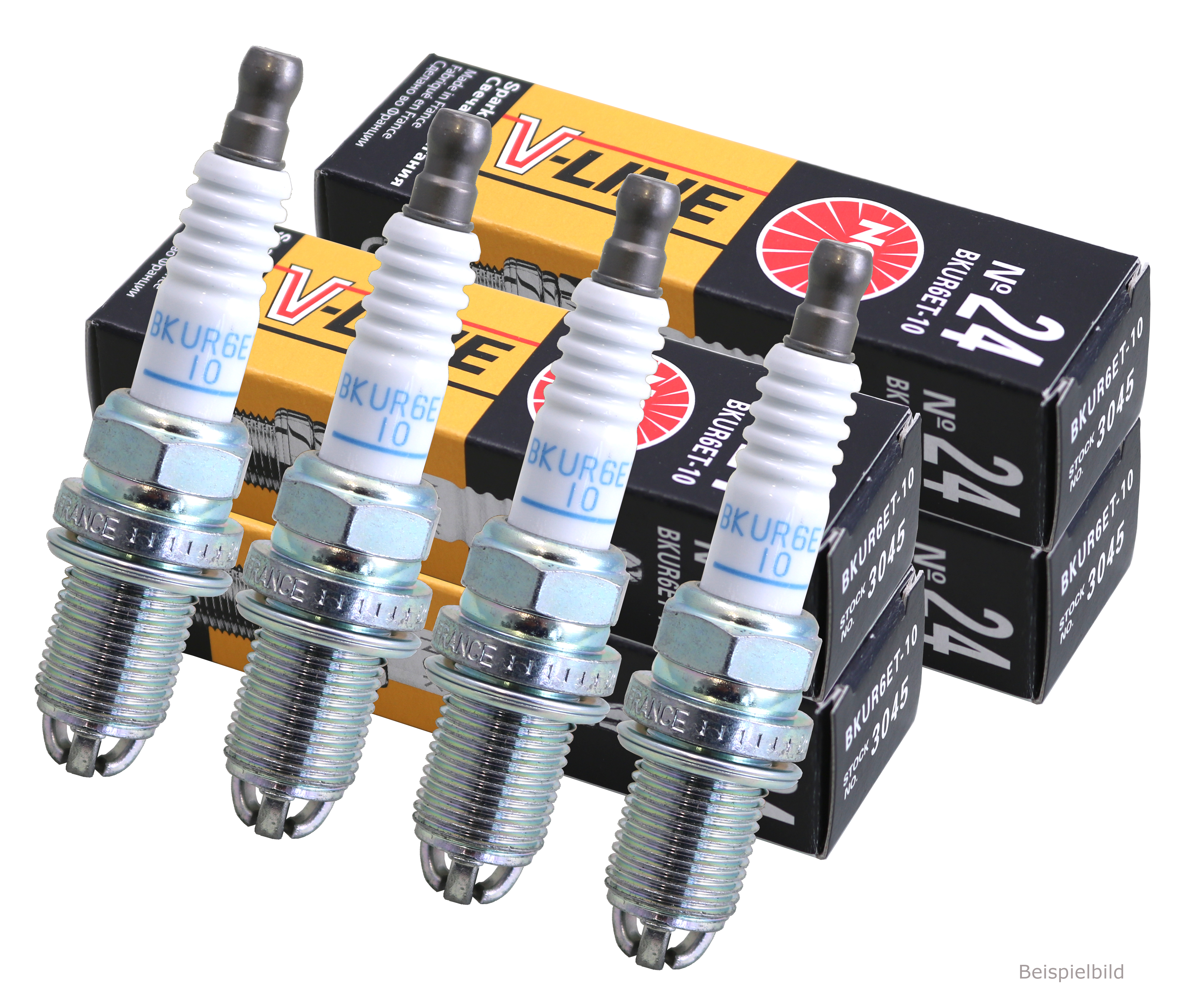 4x NGK Zündkerze 97472 ZKR7A-10 V-Line 42 ALFA ROMEO MITO FIAT FORD KA LANCIA