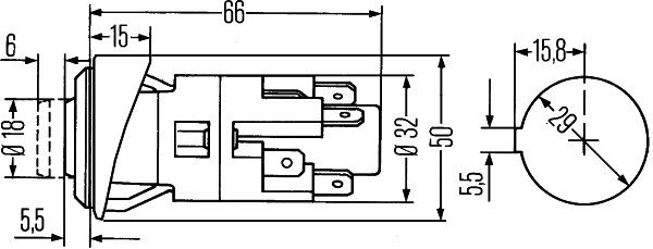 HELLA Warnblinkschalter 6HF 001 579-052