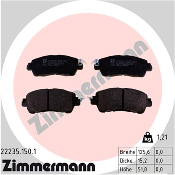 Zimmermann Sport Bremsscheiben + Beläge für MAZDA 2 (Dl Dj) vorne