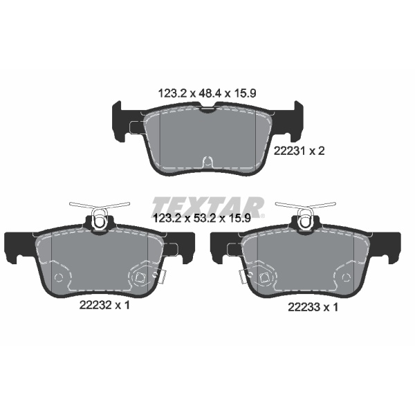 Textar Bremsscheiben Beläge für FORD EDGE 2.0 TDCi AWD 180/210 PS hinten