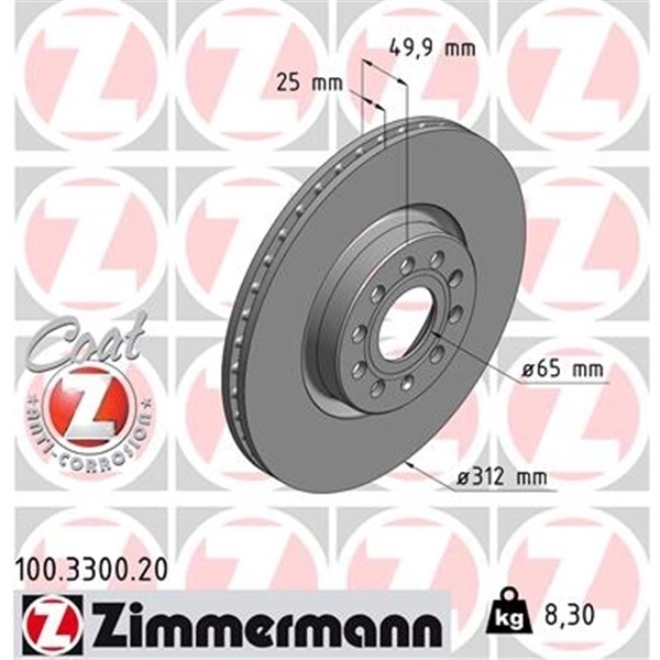 Zimmermann Bremsscheiben Beläge für AUDI A3 SEAT SKODA VW Golf 5 6 vorne hinten
