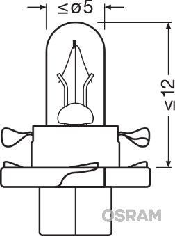 OSRAM Glühlampe, Instrumentenbeleuchtung ORIGINAL