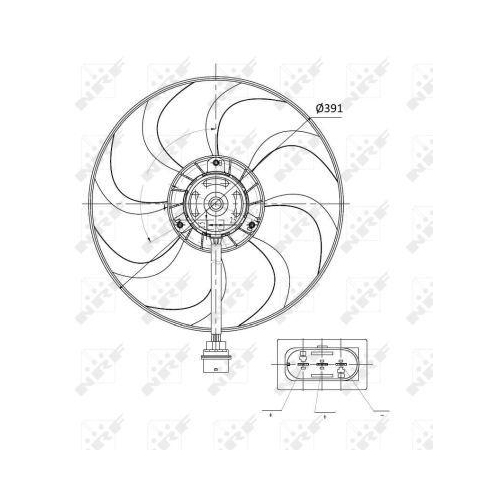 Nrf 47375 Lüfter Motorkühlung für Seat Skoda VW