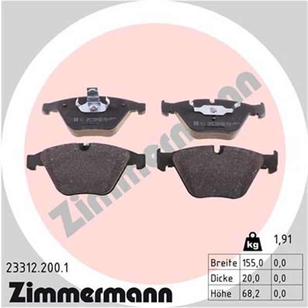 Zimmermann Bremsen  Sport Bremsscheiben  Beläge  Wako für BMW E65 E66 E67 vorne