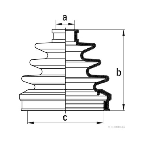 Faltenbalgsatz, Antriebswelle