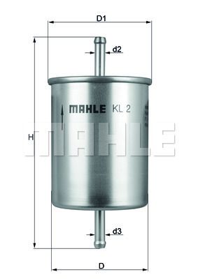 MAHLE/KNECHT Kraftstoffleitungsfilter KL 2  