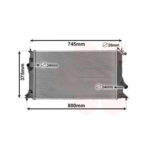 Van Wezel 27002183 Kühler Motorkühlung für Mazda