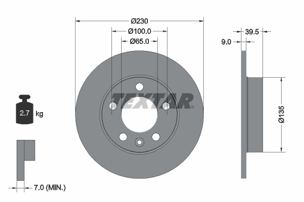 Textar Bremsscheiben + Beläge für VW für SEAT für SKODA für AUDI hinten