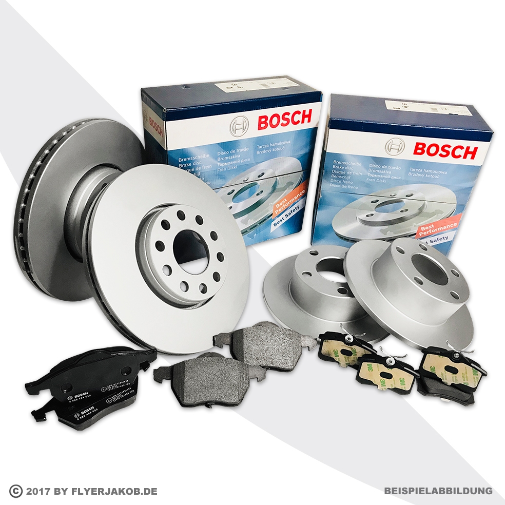 Bosch Bremsscheiben + Beläge für OPEL Zafira B 1.6 Cng 94/150 Ps vorne + hinten