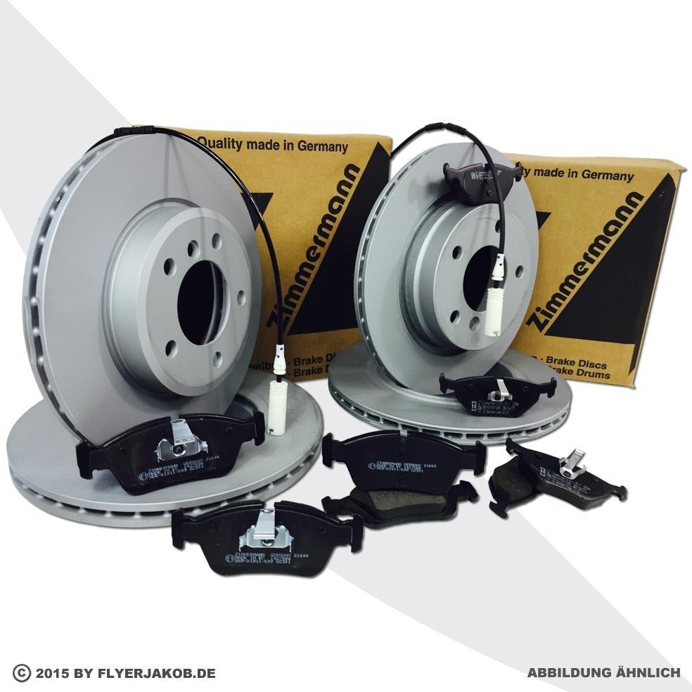 ZIMMERMANN BREMSEN BREMSSCHEIBEN BREMSBELÄGE VORNE HINTEN BMW E39 530d
