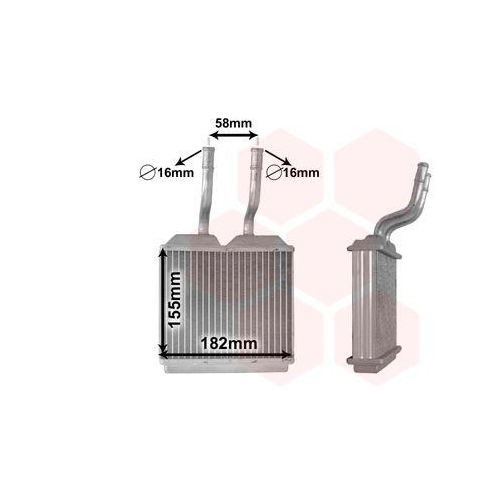 Van Wezel 37006197 Wärmetauscher Innenraumheizung für Opel