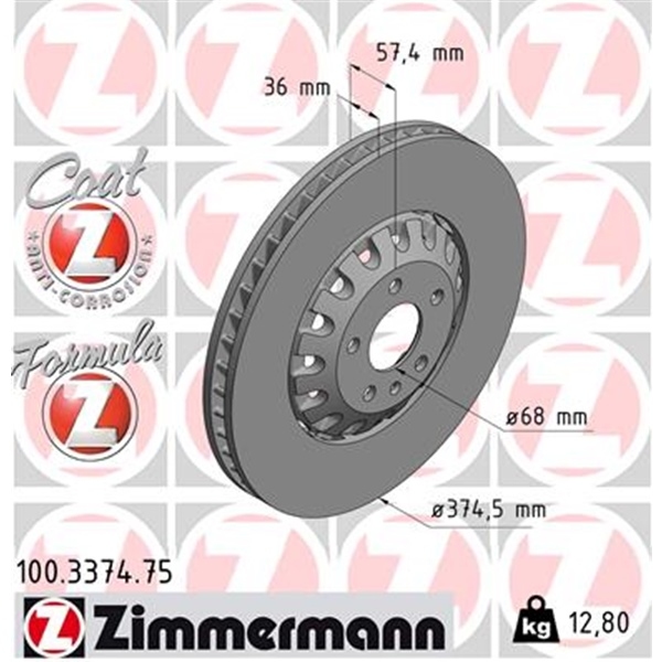 Zimmermann Formula Z Bremsscheiben Beläge Wk vorne für AUDI Q8