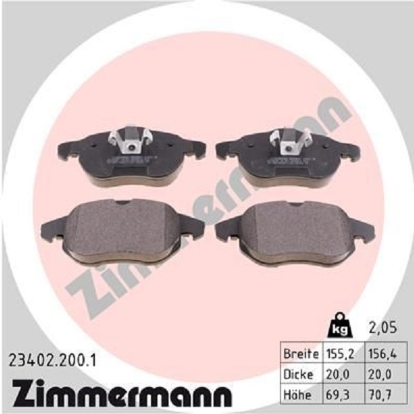 Zimmermann Bremse Bremsen Bremsscheiben Vorne Hinten Opel Vectra C 2.2 16v