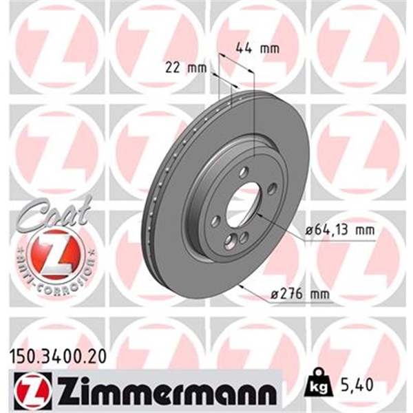 Zimmermann Bremsscheiben Beläge für MINI R50 R53 R52 One/D Cooper/S vorne hinten