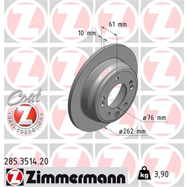 Zimmermann Bremsscheiben Beläge hinten für HYUNDAI I30
