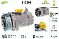 Valeo 813206 Kompressor Klimaanlage für Citroën Fiat Peugeot Suzuki Mini