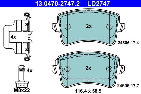 ATE Bremsscheiben + Ceramicbeläge  für AUDI A4/A5  Vornø314 hintenø300