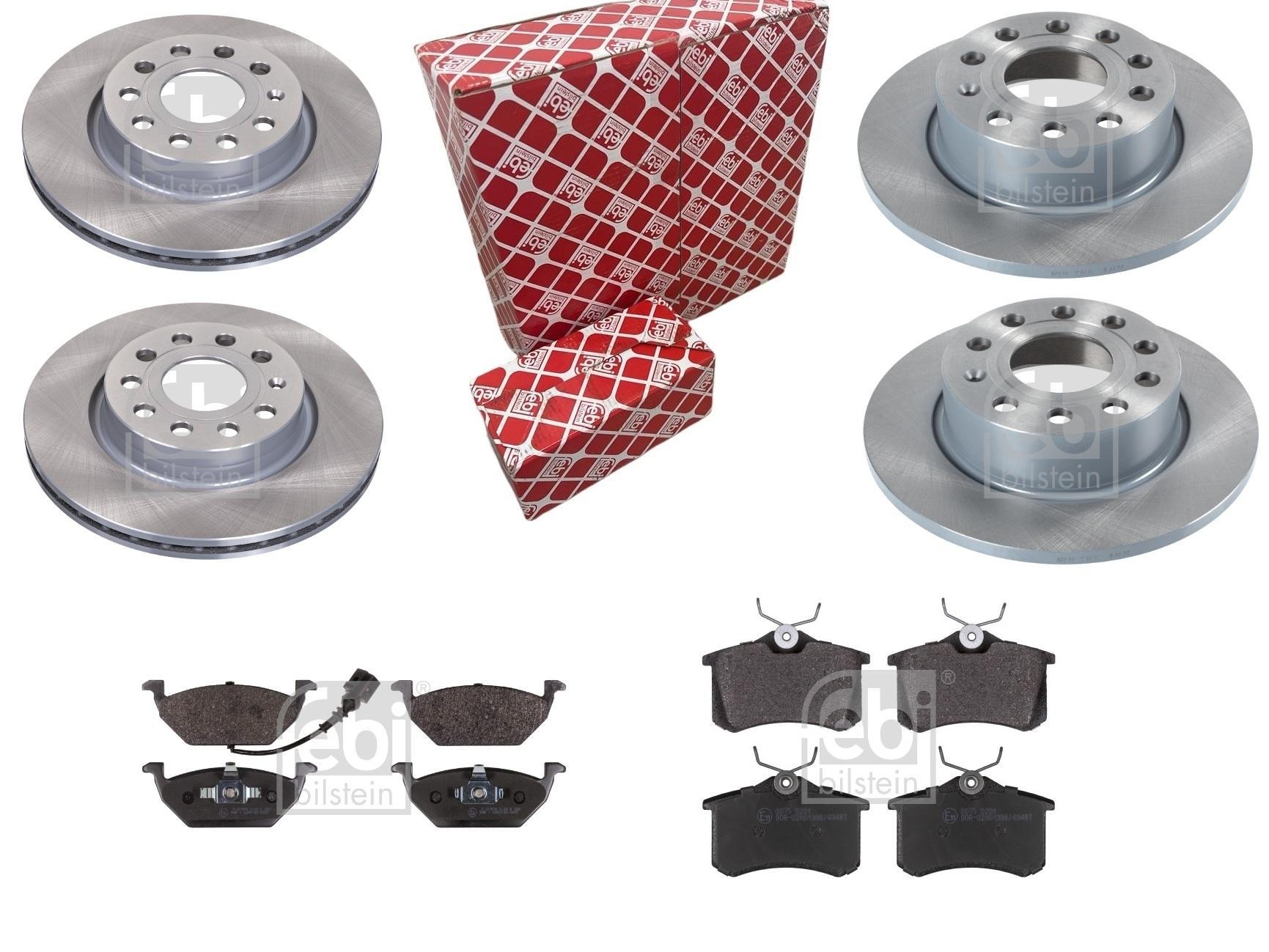 FEBI BREMSSCHEIBEN BELÄGE VORNE HINTEN für AUDI A3 8P VW GOLF 5 6 CADDY OCTAVIA