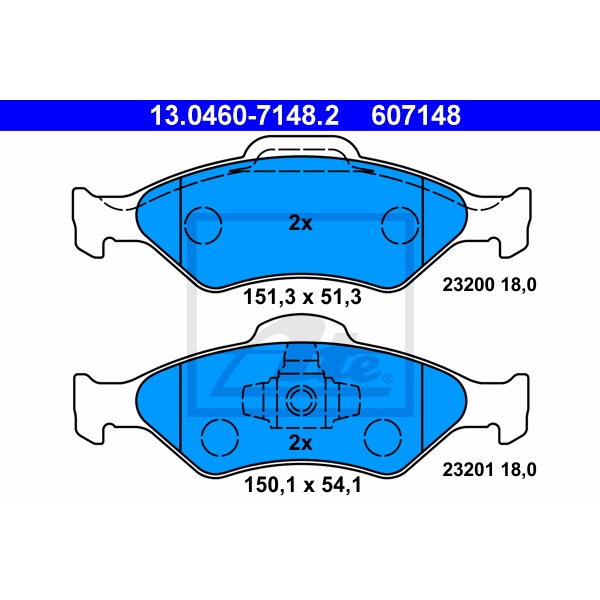 ATE Bremsscheiben 240Mm +Beläge vorne Für Ford Fiesta Mk4 Iv + Ka + Courier