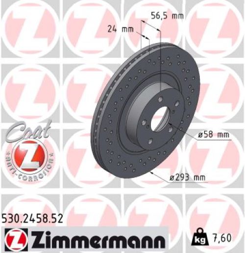 Zimmermann Sport Bremsscheiben + Beläge Für Toyota Gt 86 Subaru Brz vorne