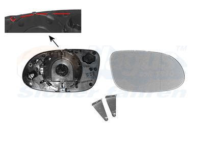 Original Van Wezel Außenspiegelglas 3014838
