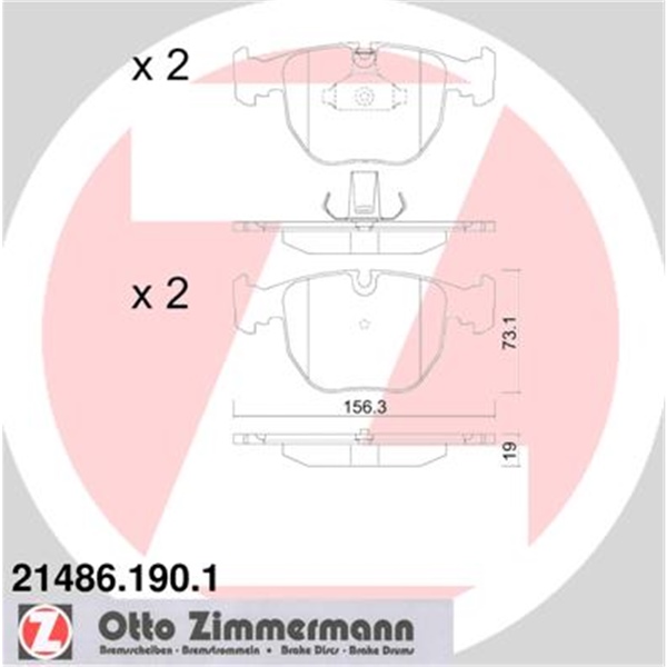 Original Zimmermann Sport Bremsen 2 Bremsscheiben 4 Bremsbeläge vorne