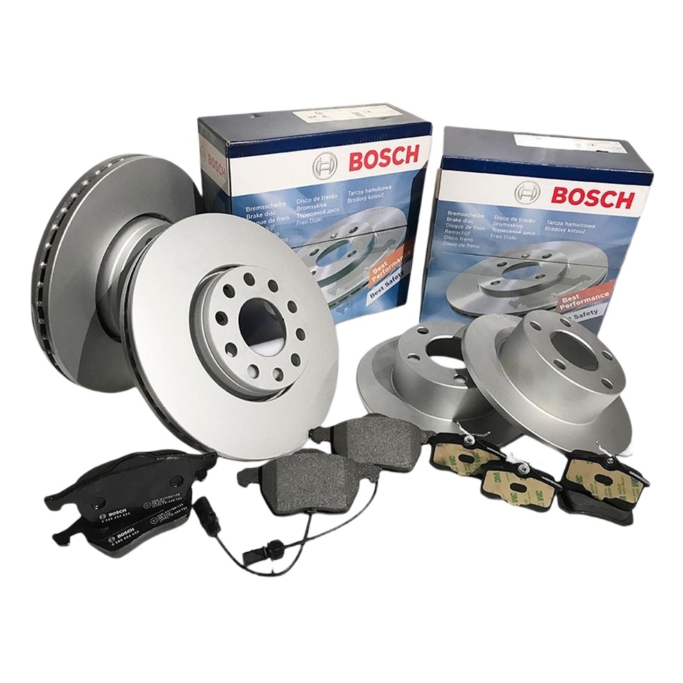 Bosch Bremsen Bremsscheiben Beläge vorne + hinten AUDI SEAT CUPRA VW