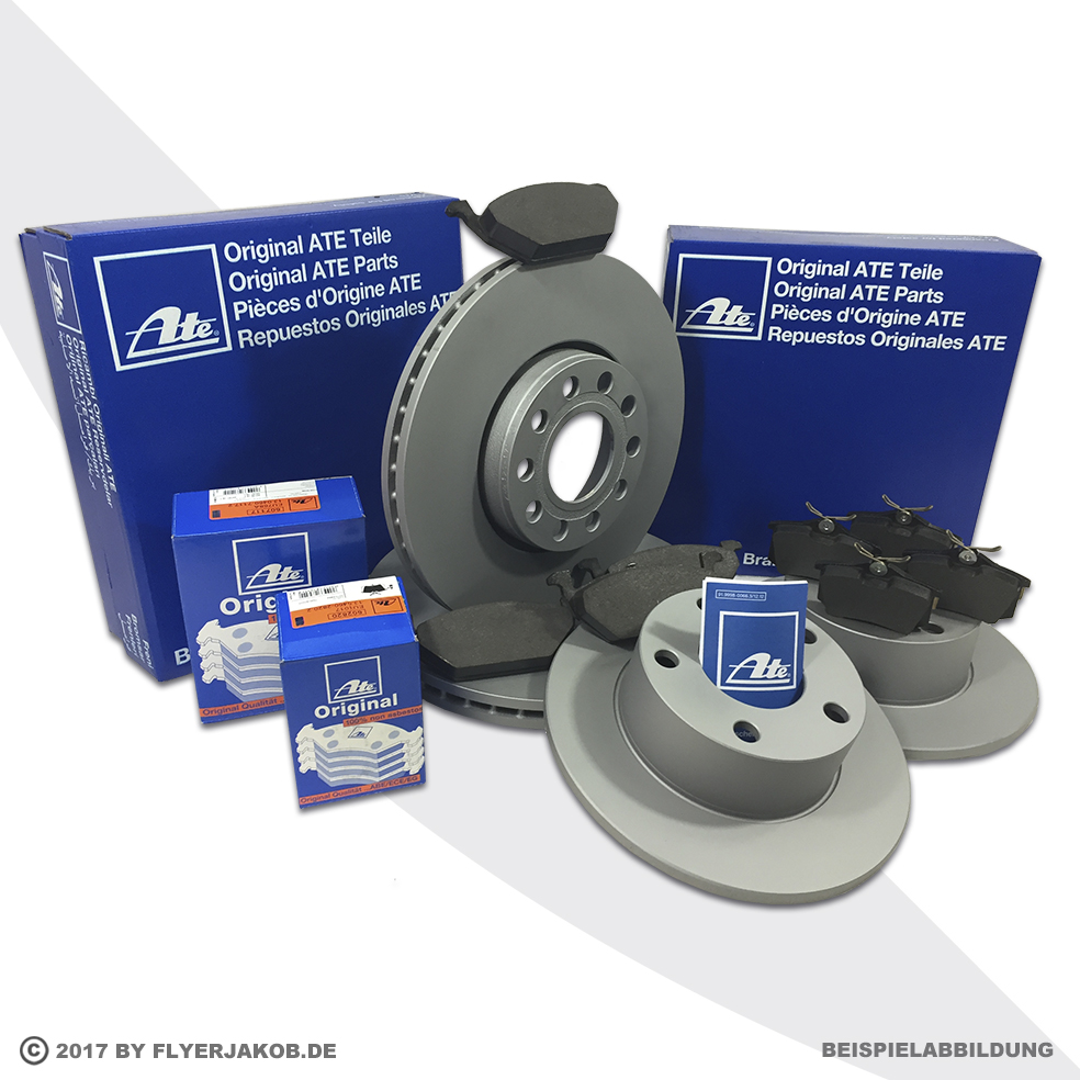 ATE Bremsscheiben + Bremsbeläge vorne + hinten für VOLVO Xc60