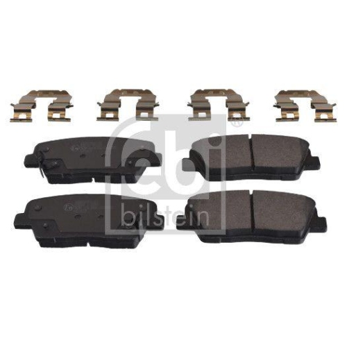 Febi Bilstein 116284 Bremsbelagsatz Scheibenbremse Hinterachse für Hyundai Kia