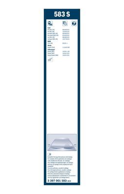 BOSCH Wischblattsatz 583S 3397001583