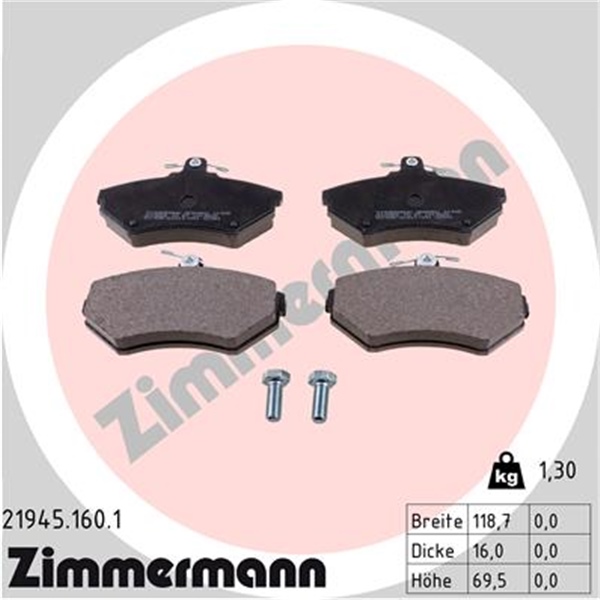 Zimmermann Bremsscheiben Beläge vorne hinten für SEAT Arosa Cordoba VW Lupo Polo