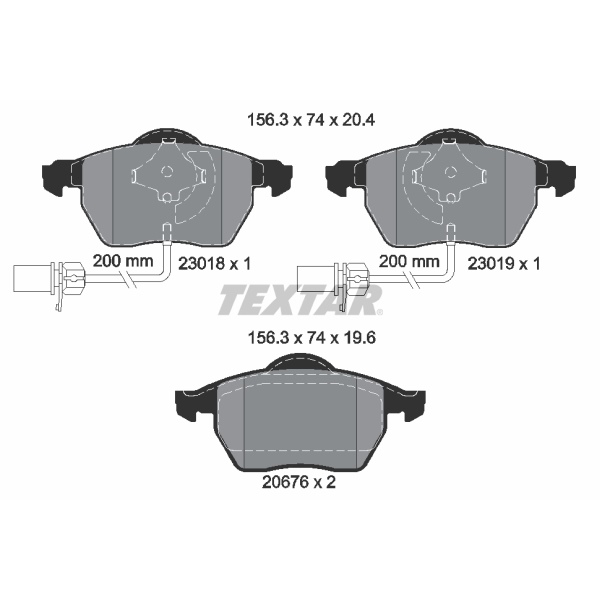Textar Bremsscheiben 288mm Beläge vorne für VW Passat 3B3 3B6 Pr-Nummer: 1Zc 1Le